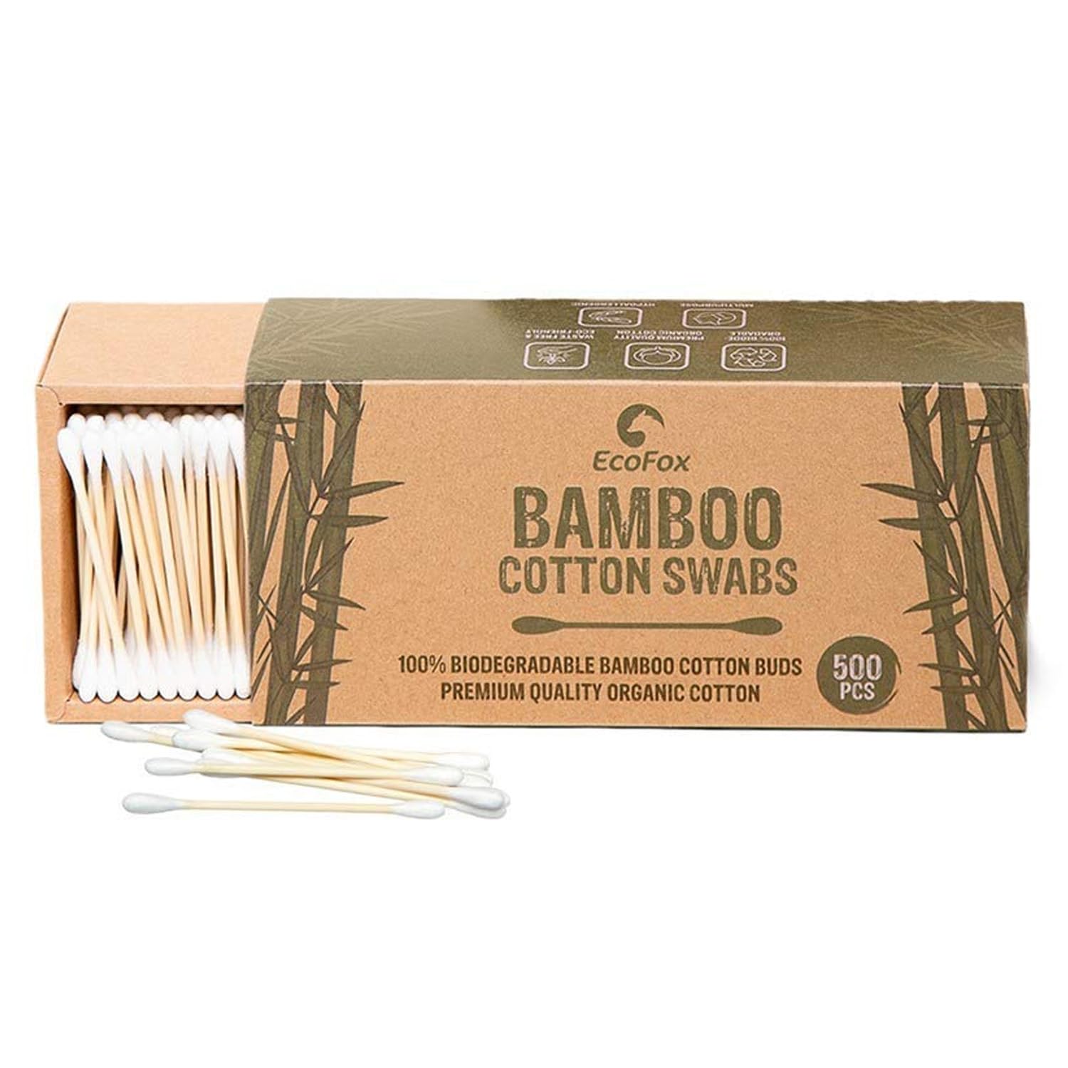 Nail Art Xxl - Bamboo Cotton Swabs 500 Count -