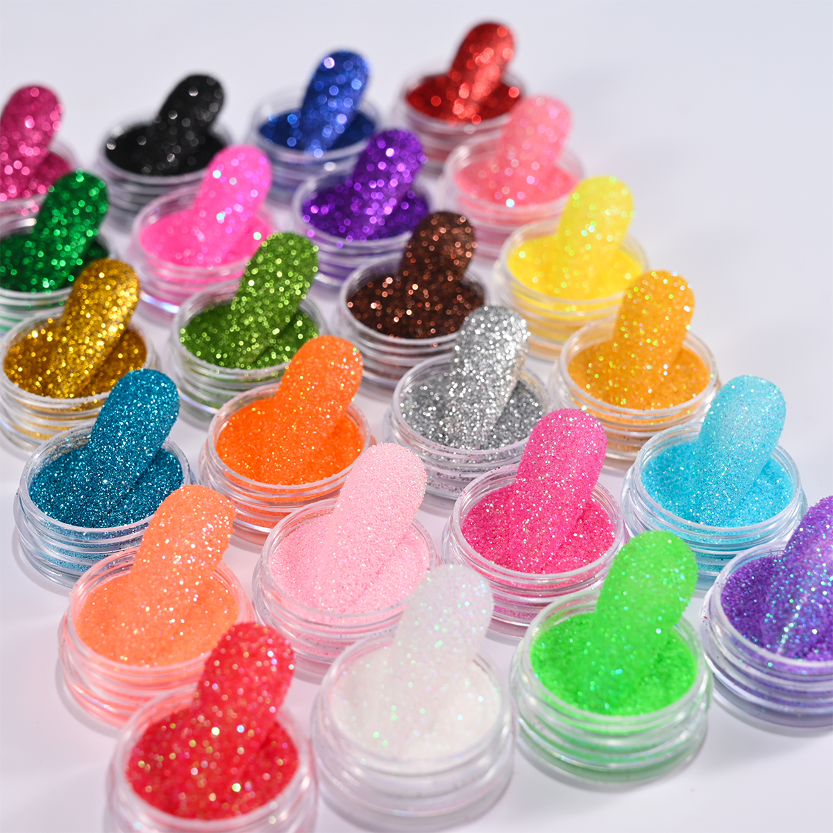 Nail Art Xmas - 24Colors/Set Holographic Nail Art Glitter Powder