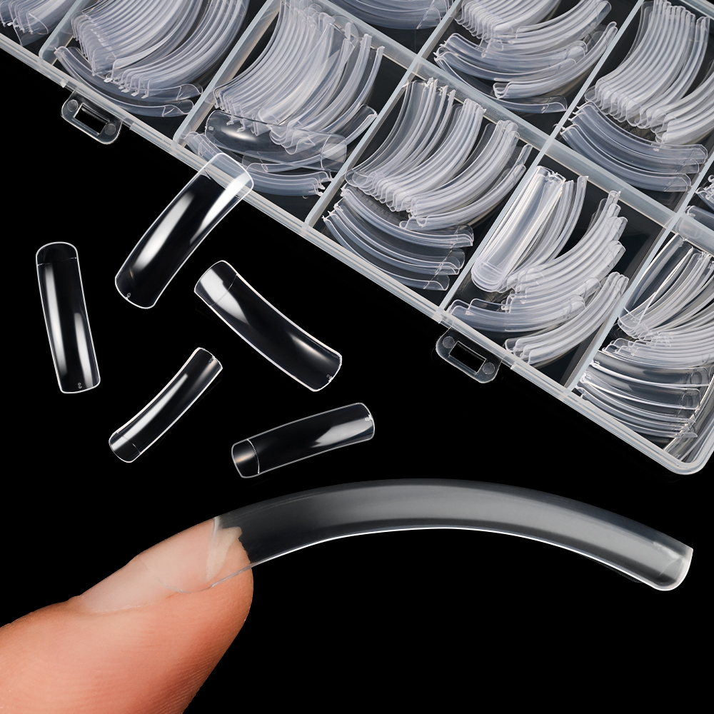 240pcs Clear Extra Deep Curve  - Nail Art Xxl ulasan dan harga