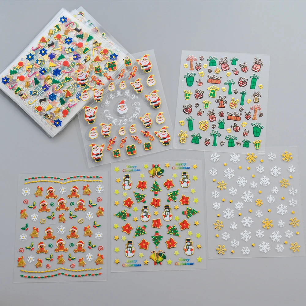 30pcs Christmas Snowflake Snow - Nail Art Xmas ulasan dan harga