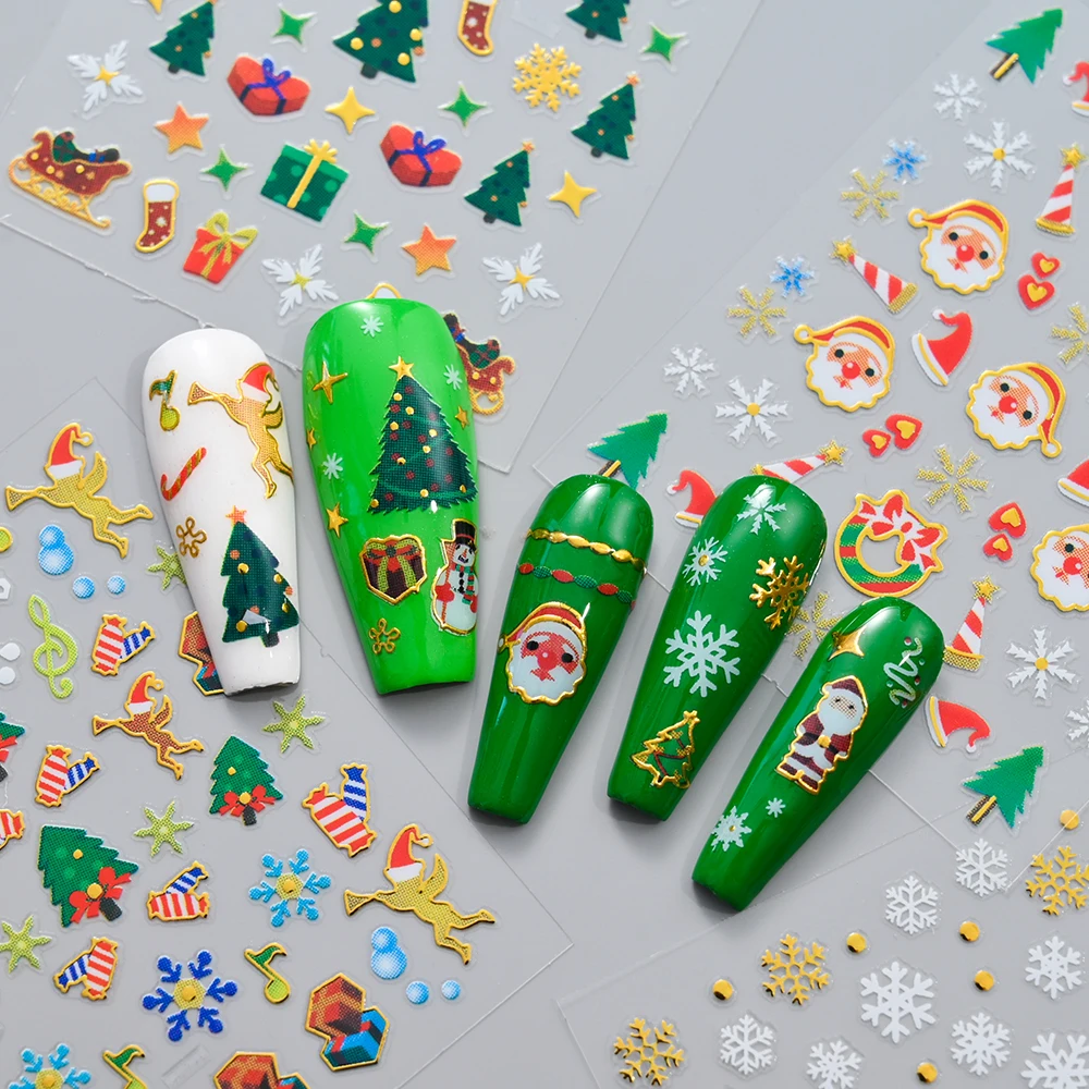 30pcs Christmas Snowflake Snow - Nail Art Xmas ulasan dan harga