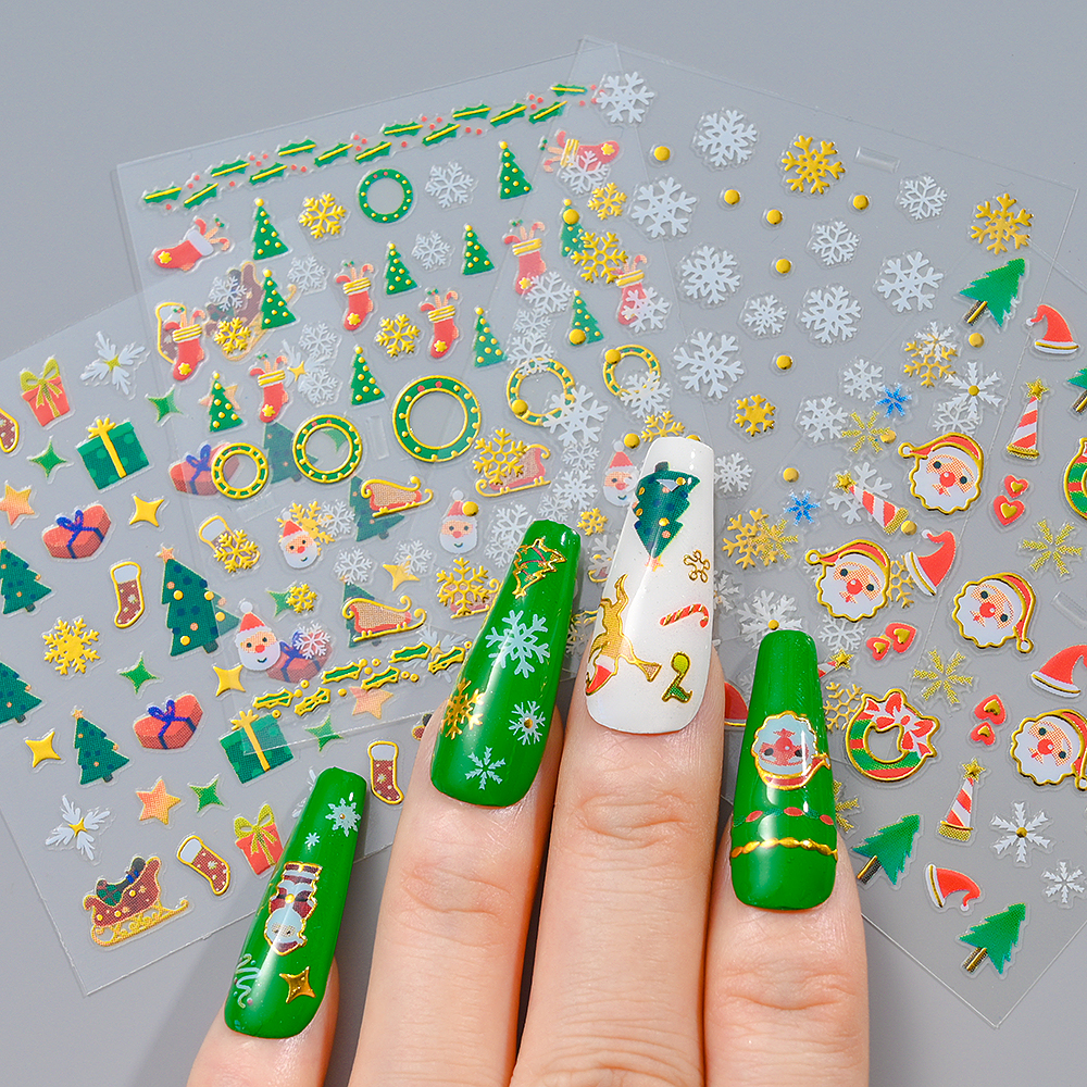 30pcs Christmas Snowflake Snow - Nail Art Xmas ulasan dan harga