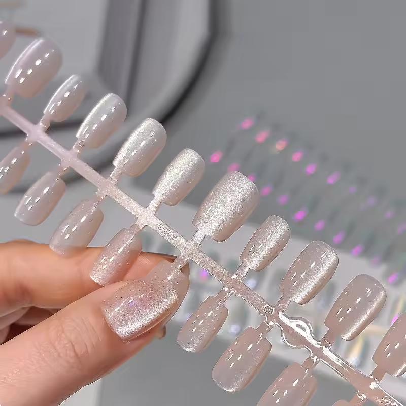 30Pcs/lot Short Press On Nails - Nail Art Full Cat Eye ulasan dan harga