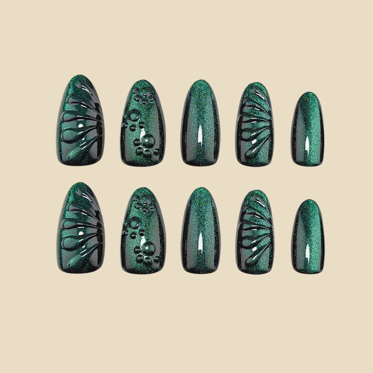 24pcs 3D water droplet relief  - Nail Art Full Cat Eye ulasan dan harga