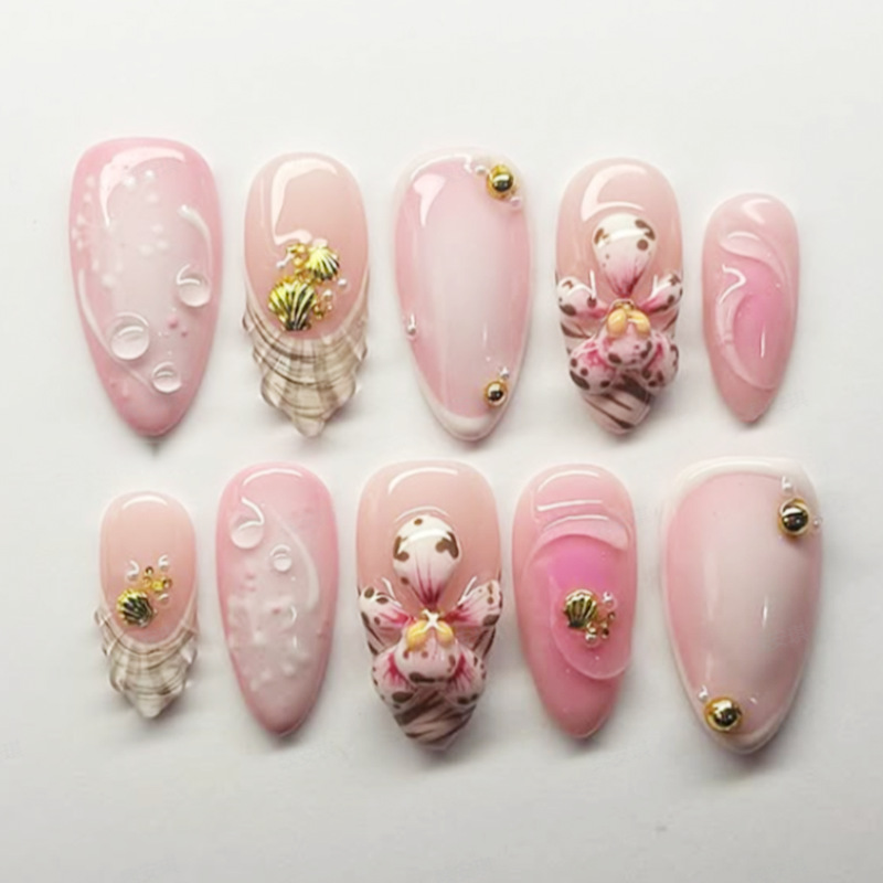 24pcs Cat Eye French Almond Pr - Nail Art Full Cat Eye ulasan dan harga