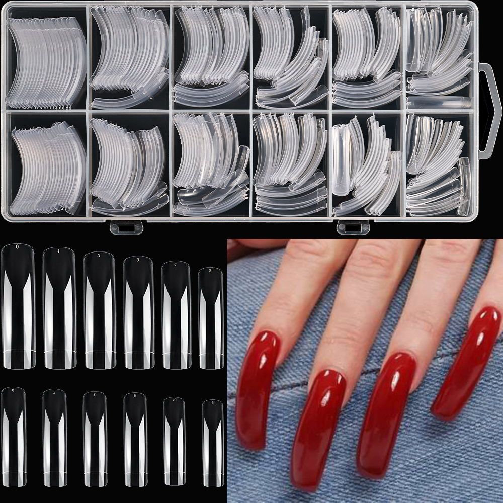 240PC Hawk Curved Long Square  - Nail Art Xxl ulasan dan harga