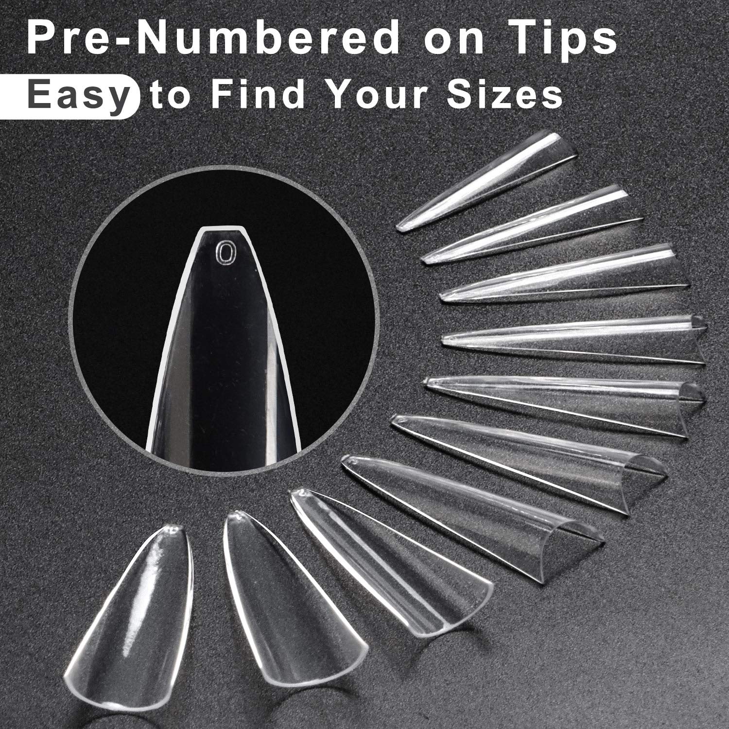 XXL Stiletto False Nails -Half - Nail Art Xxl ulasan dan harga