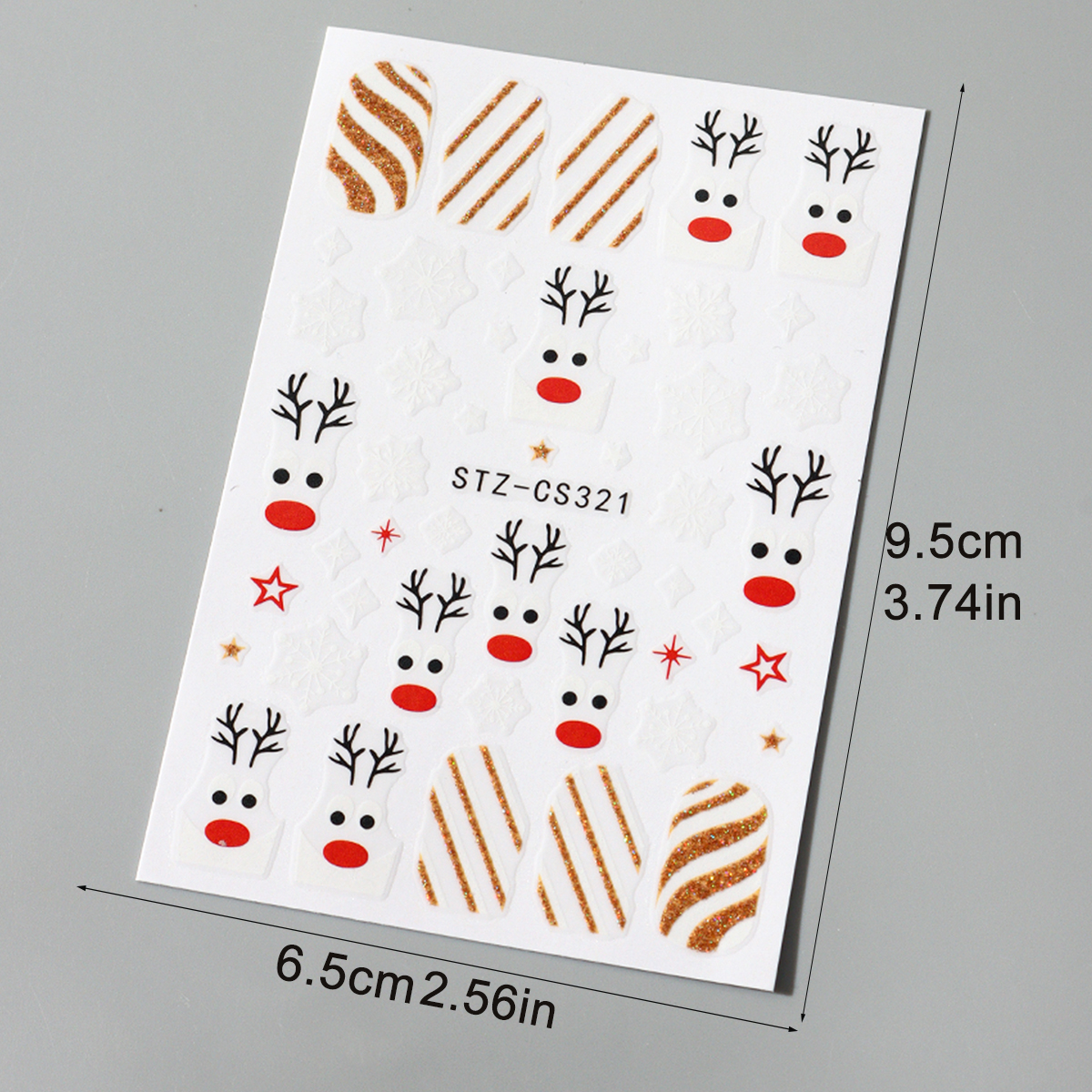 2pcs Christmas Nail Art Sticke - Nail Art Xmas ulasan dan harga