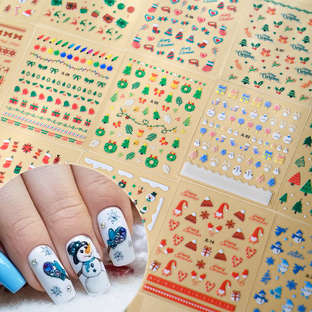 30pcs Xmas Snowflake Nail Art  - Nail Art Xmas ulasan dan harga