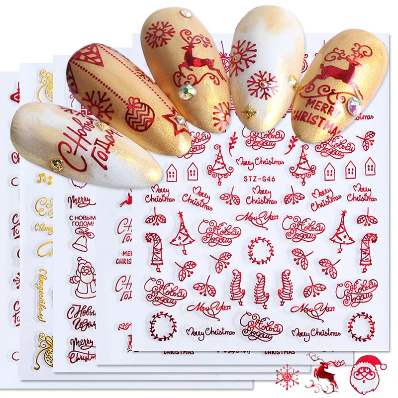 Christmas Nails Accesories Red - Nail Art Xmas ulasan dan harga