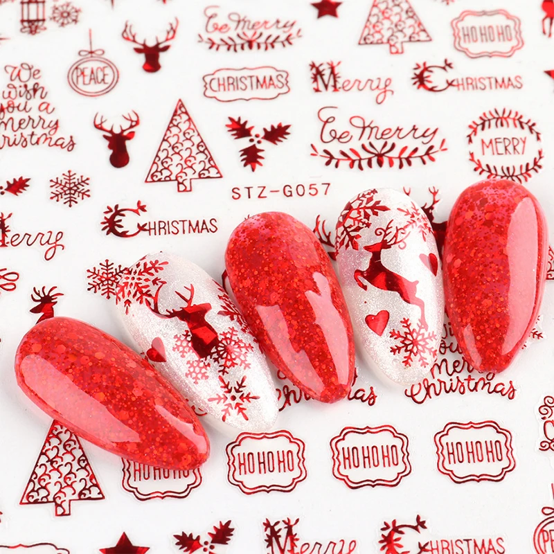Christmas Nails Accesories Red - Nail Art Xmas ulasan dan harga