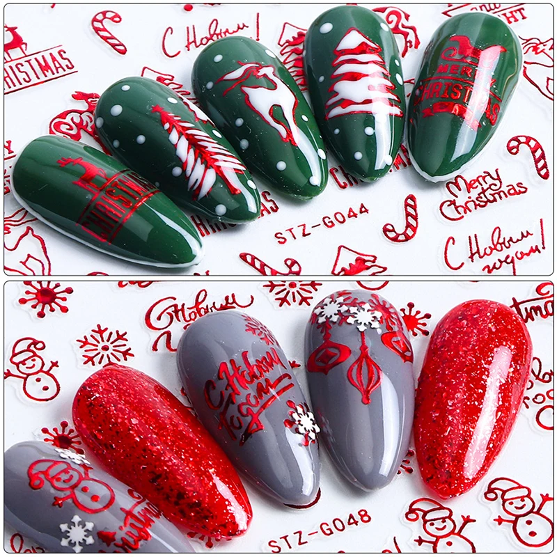 Christmas Nails Accesories Red - Nail Art Xmas ulasan dan harga