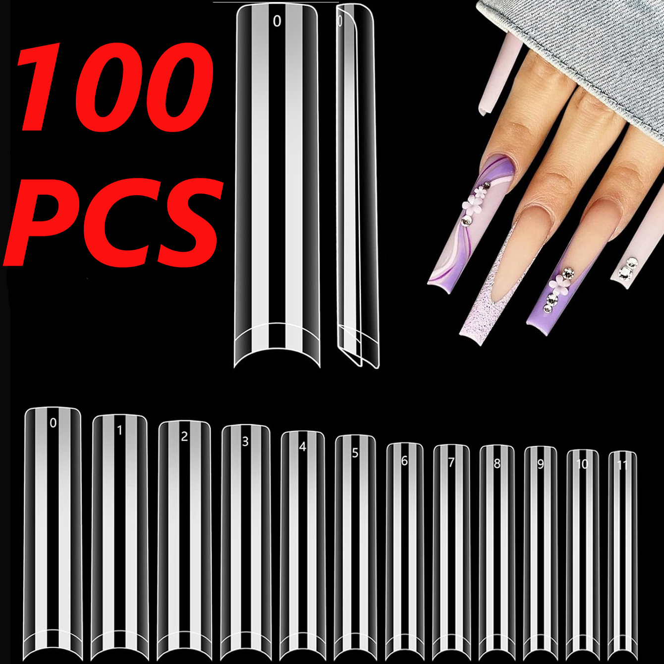 100pcs/Box XXL Extra Straight  - Nail Art Xxl ulasan dan harga