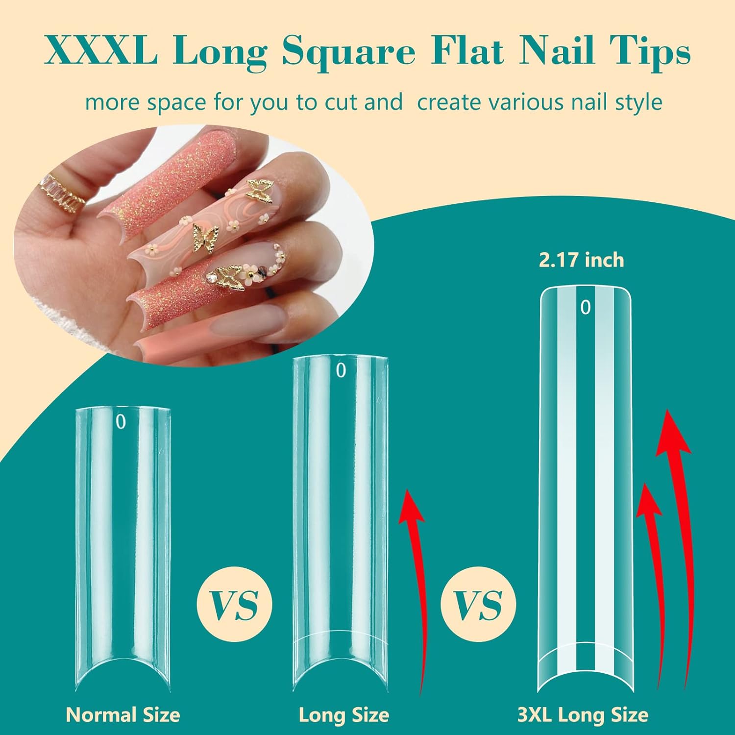 100pcs/Box XXL Extra Straight  - Nail Art Xxl ulasan dan harga