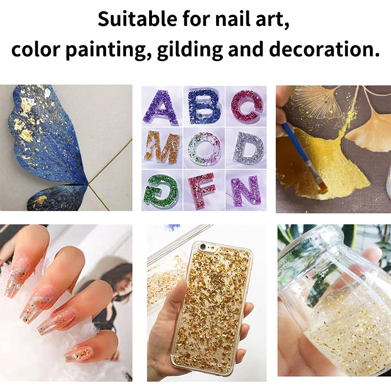 20 Pcs Gold Leaf Sheets: Versa - Nail Art Xmas ulasan dan harga