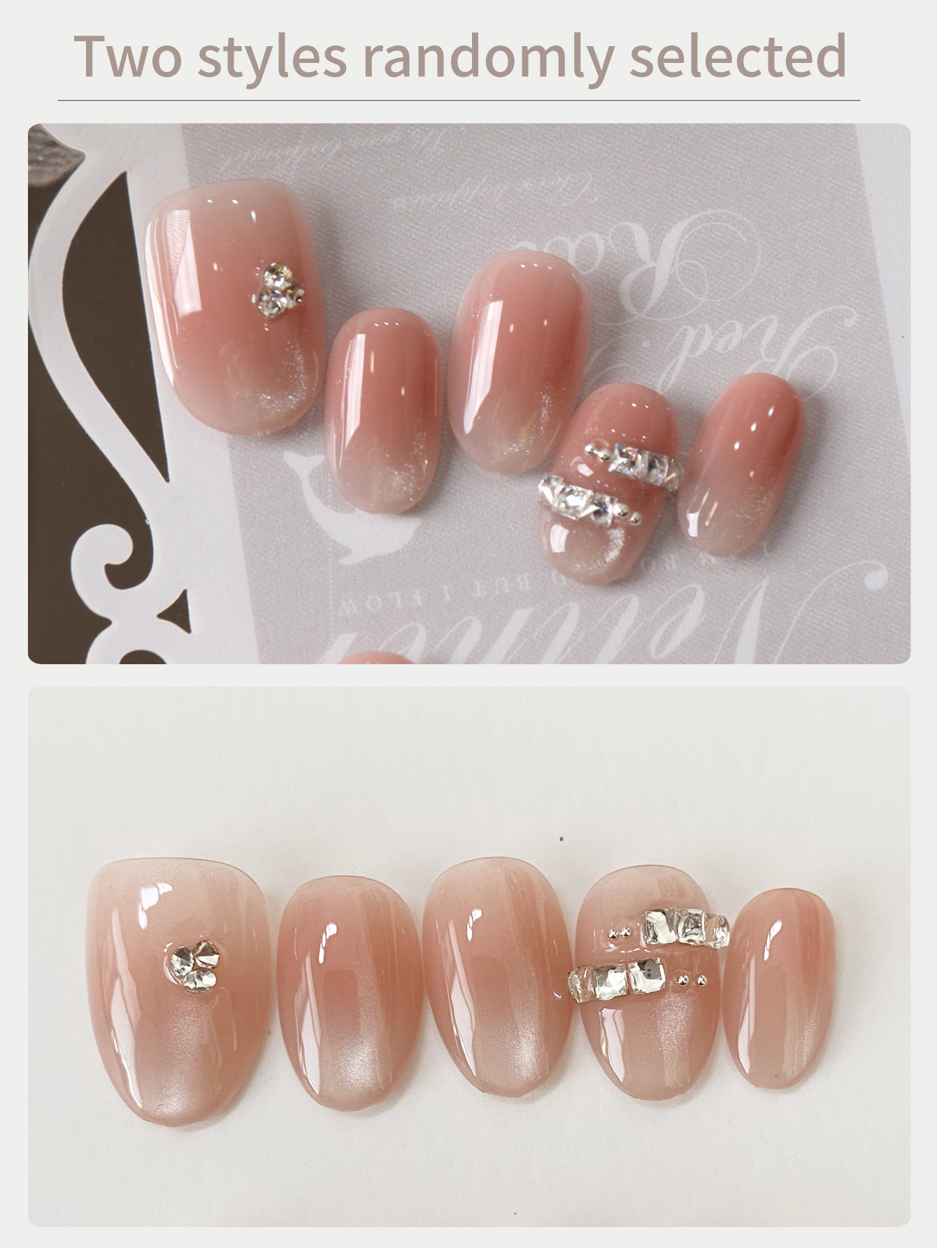 10Pcs Acrylic Press on Pink Ca - Nail Adhesive Tab ulasan dan harga