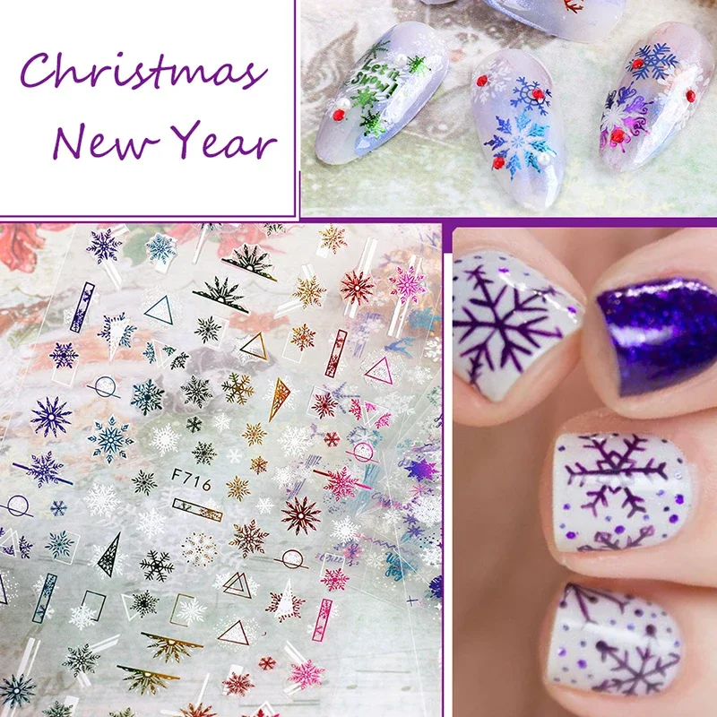 Xmas Nails Stickers Winter San - Nail Art Xmas ulasan dan harga