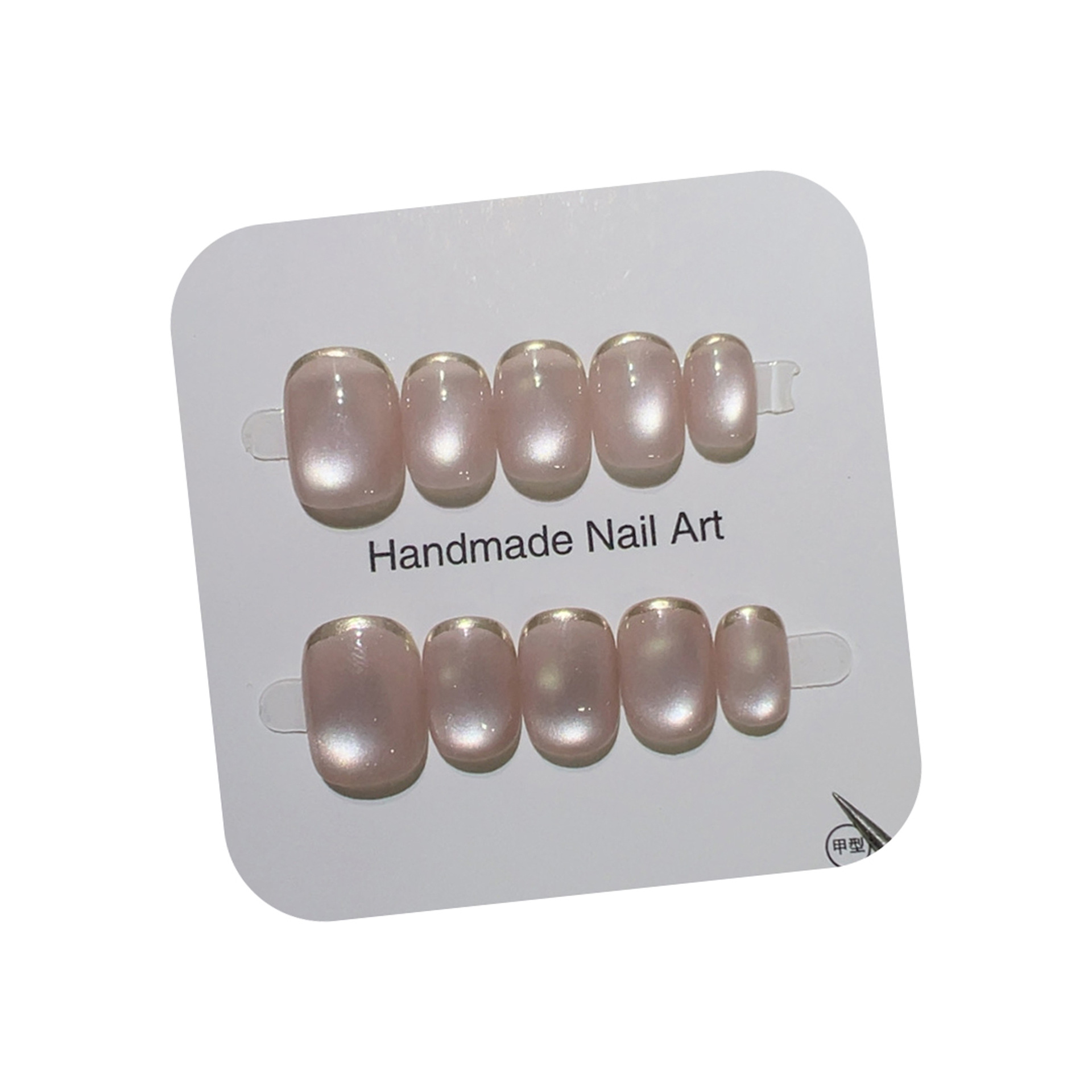 10pcs Handmade Short Press On  - Nail Art Full Cat Eye ulasan dan harga