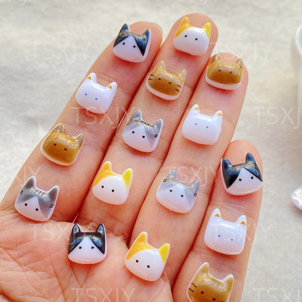 50pcs Cute Mini Cartoon Animal - Nail Art Xmas ulasan dan harga