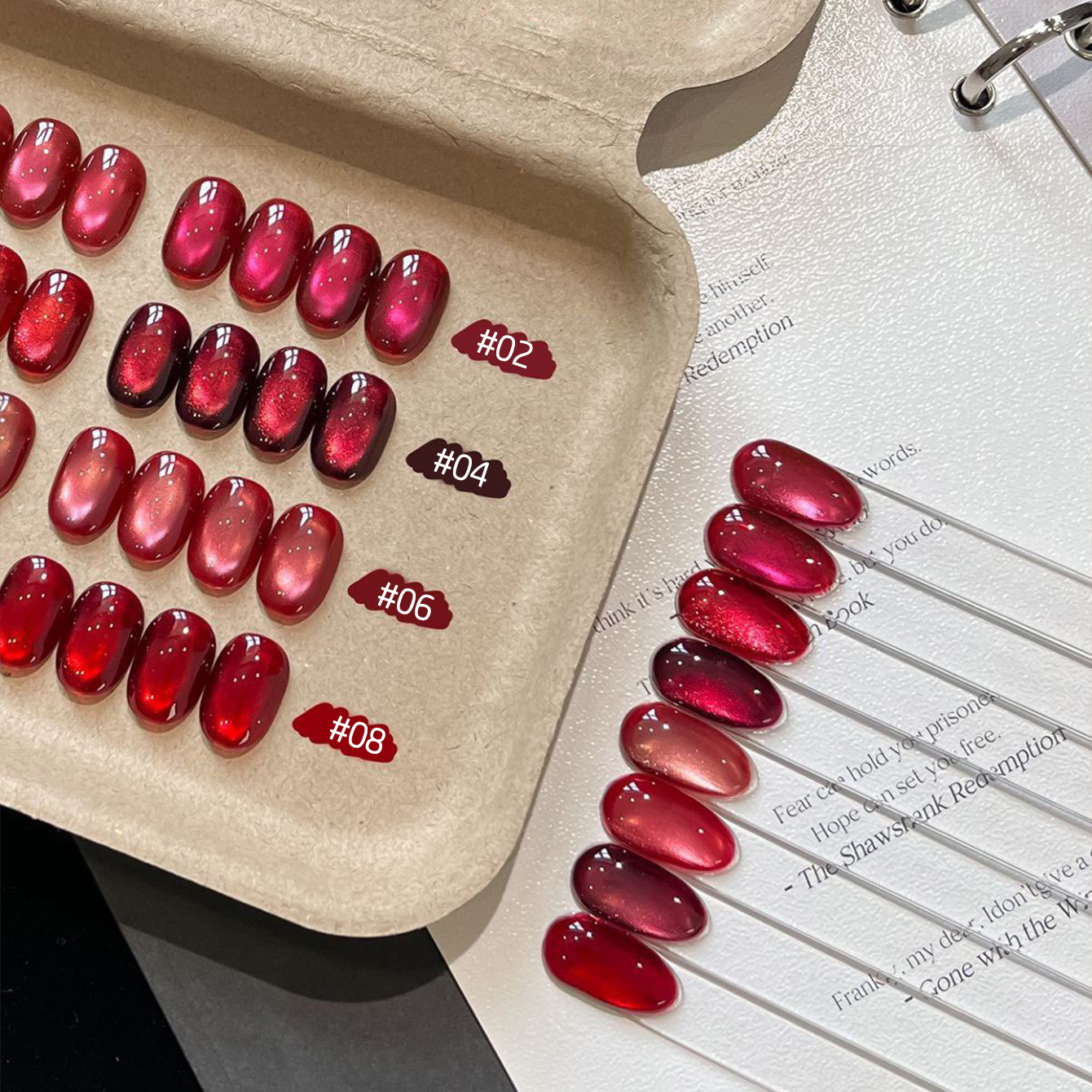 MIANEL 10ML New Year Lucky Red - Nail Art Red Wine Cat Eye ulasan dan harga