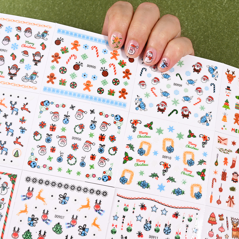 24pcs 3D Merry Christmas Nail  - Nail Art Xmas ulasan dan harga