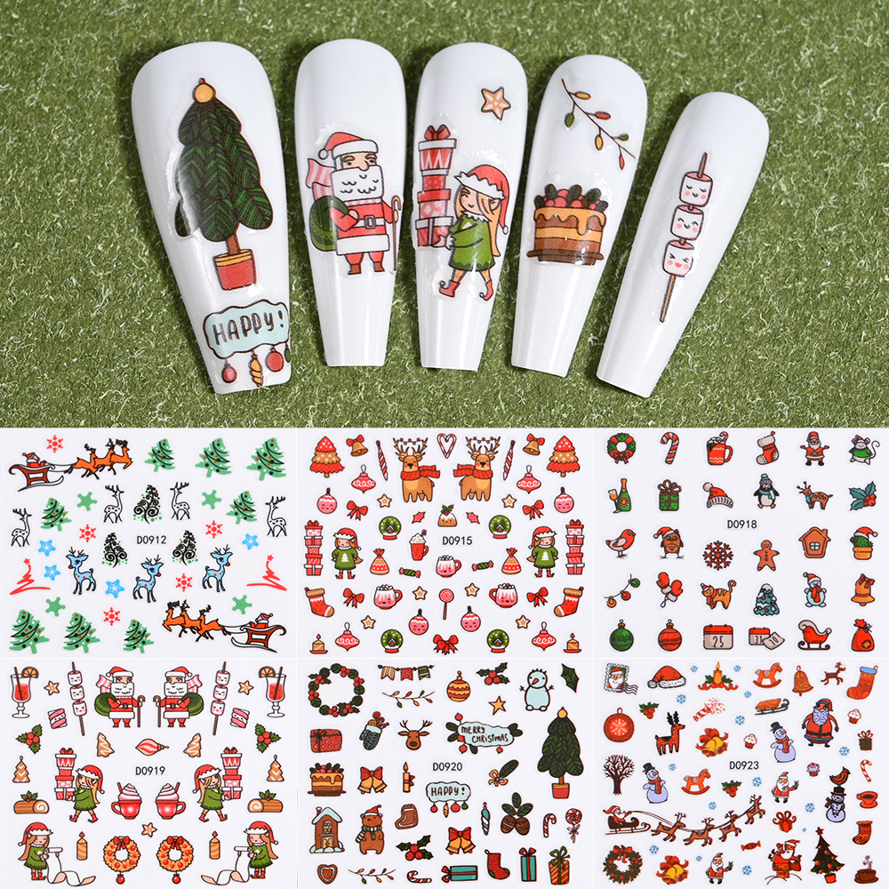 24pcs 3D Merry Christmas Nail  - Nail Art Xmas ulasan dan harga