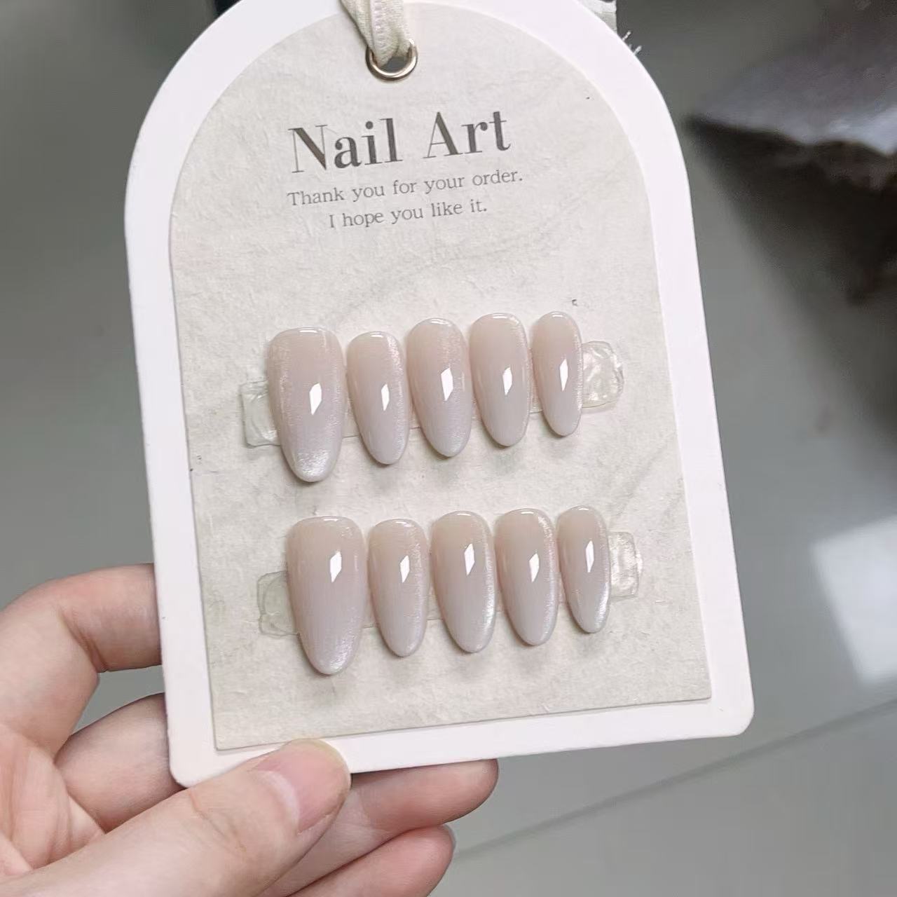 10pcs Solid Color Handmade Pre - Nail Art Full Cat Eye ulasan dan harga