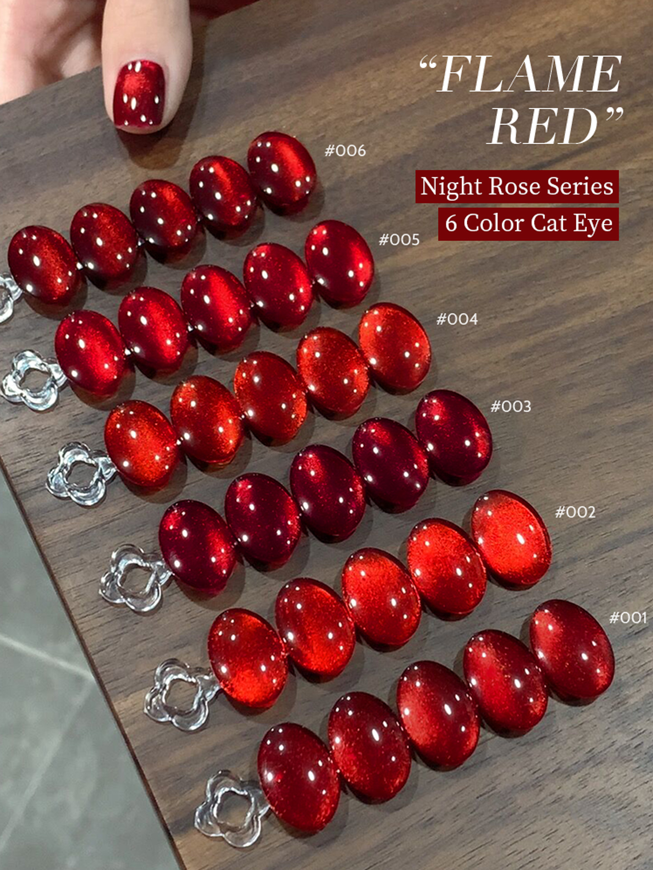 16ML Wine Red Rose Red Cat Mag - Nail Art Red Wine Cat Eye ulasan dan harga