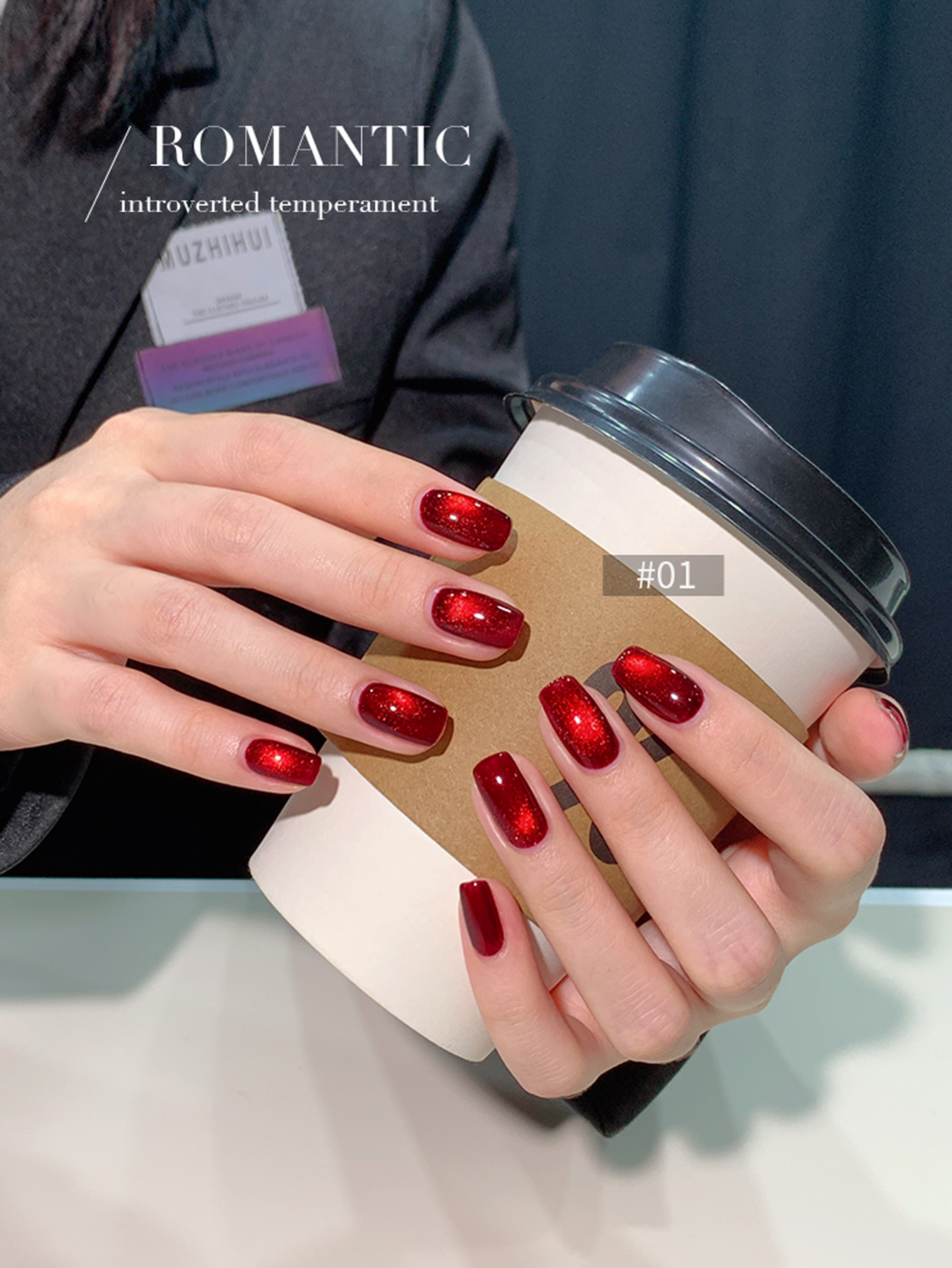 16ML Wine Red Rose Red Cat Mag - Nail Art Red Wine Cat Eye ulasan dan harga