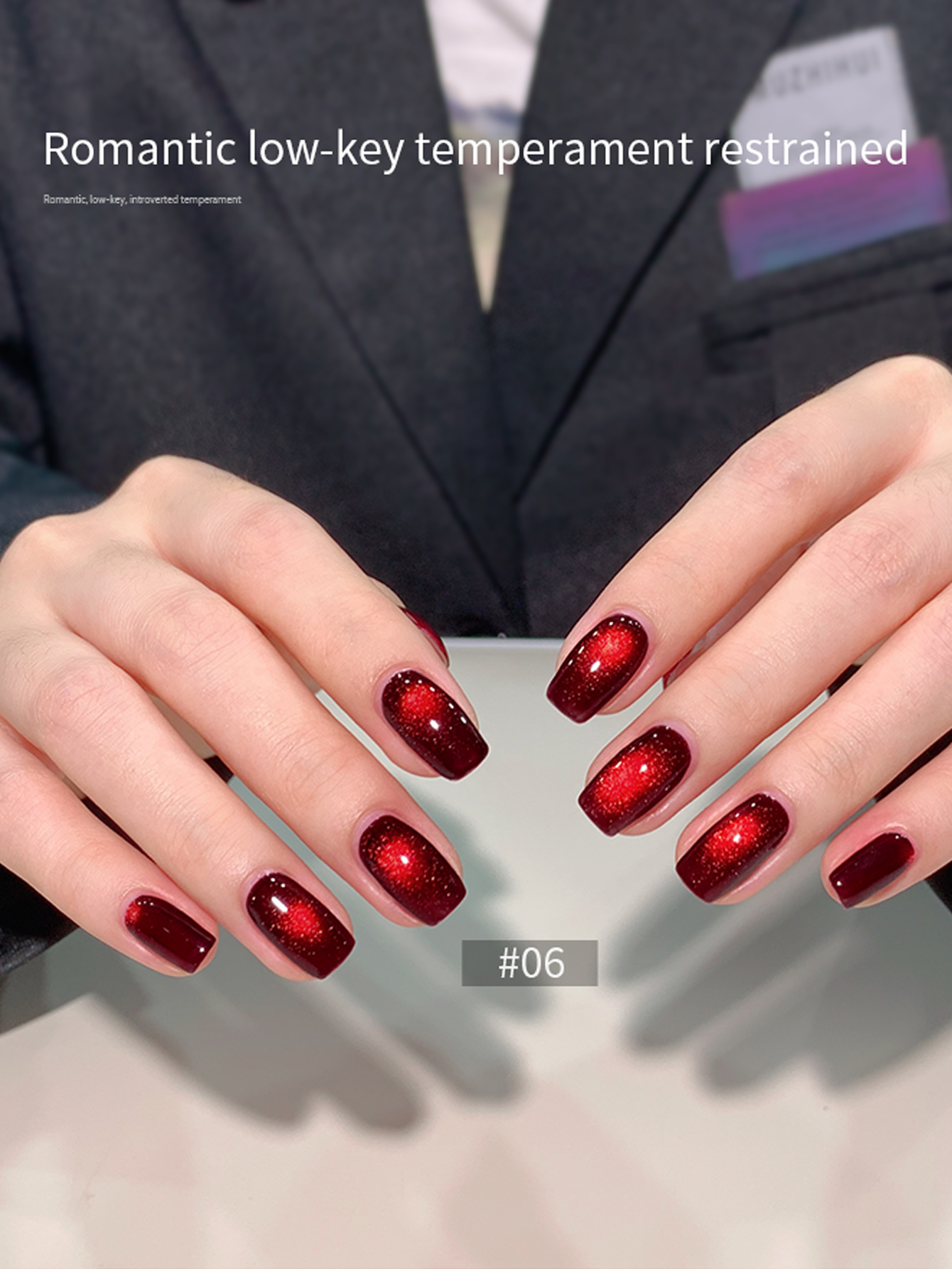 16ML Wine Red Rose Red Cat Mag - Nail Art Red Wine Cat Eye ulasan dan harga