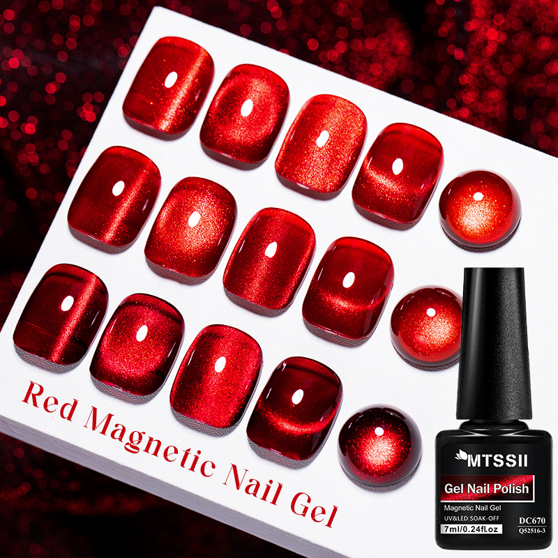 Mtssii 7ML Wine Red Cat Magnet - Nail Art Red Wine Cat Eye ulasan dan harga