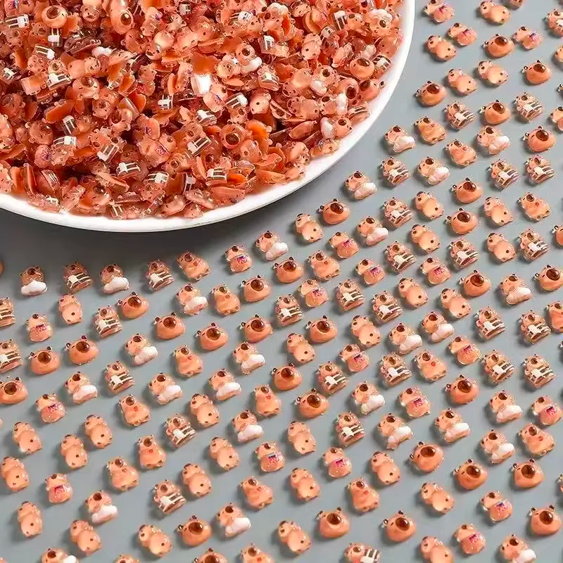 100pcs Mini Capybara Decoratio - Nail Art Xmas ulasan dan harga