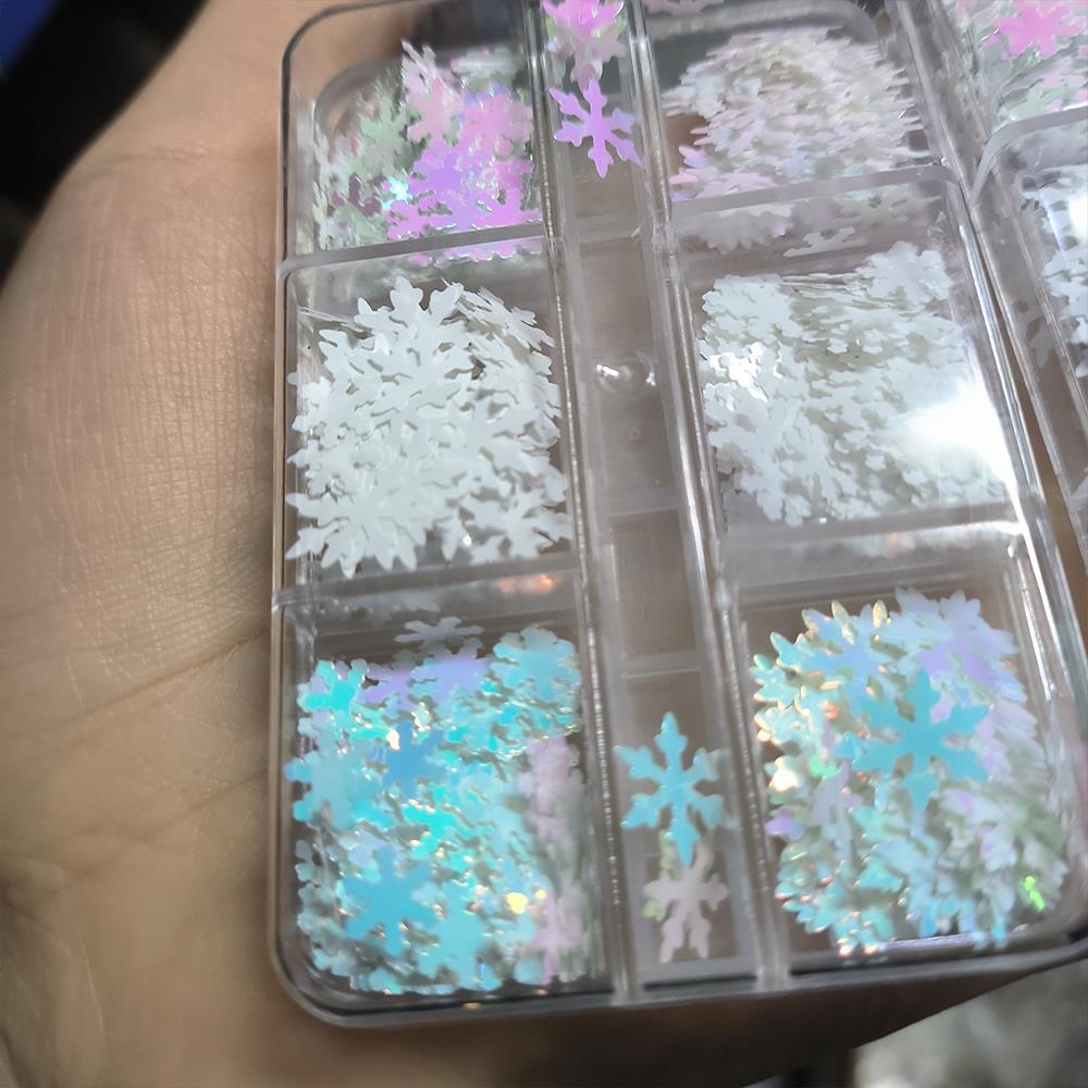 6/12Grids 3D Aurora Christmas  - Nail Art Xmas ulasan dan harga