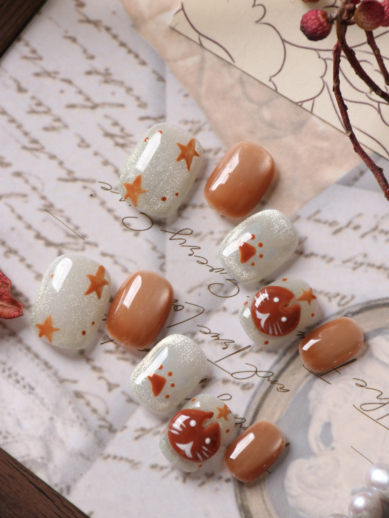 10Pcs Press on Nails Short Whi - Nail Adhesive Tab ulasan dan harga