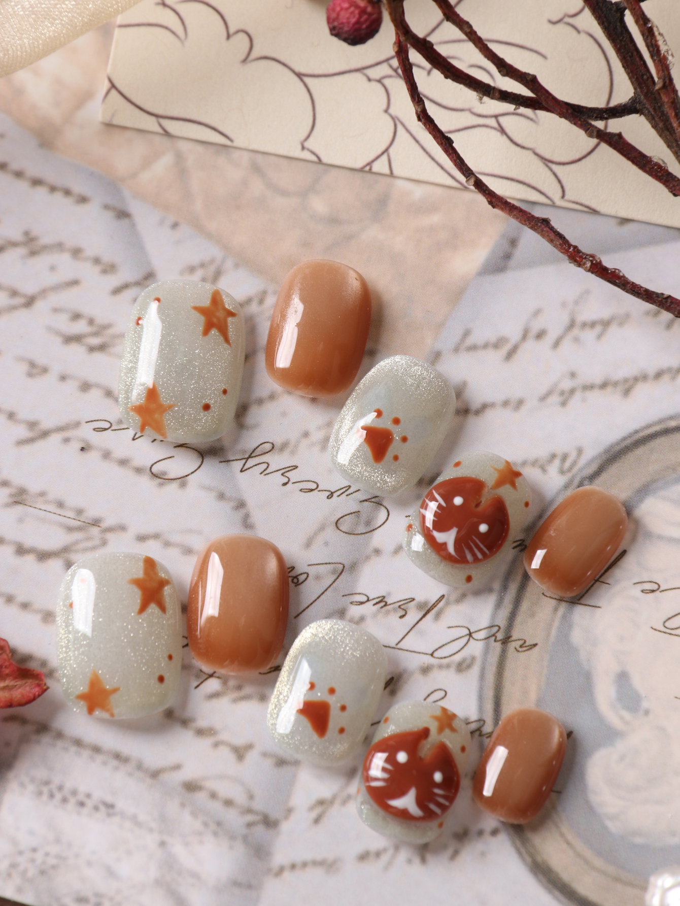 10Pcs Press on Nails Short Whi - Nail Adhesive Tab ulasan dan harga