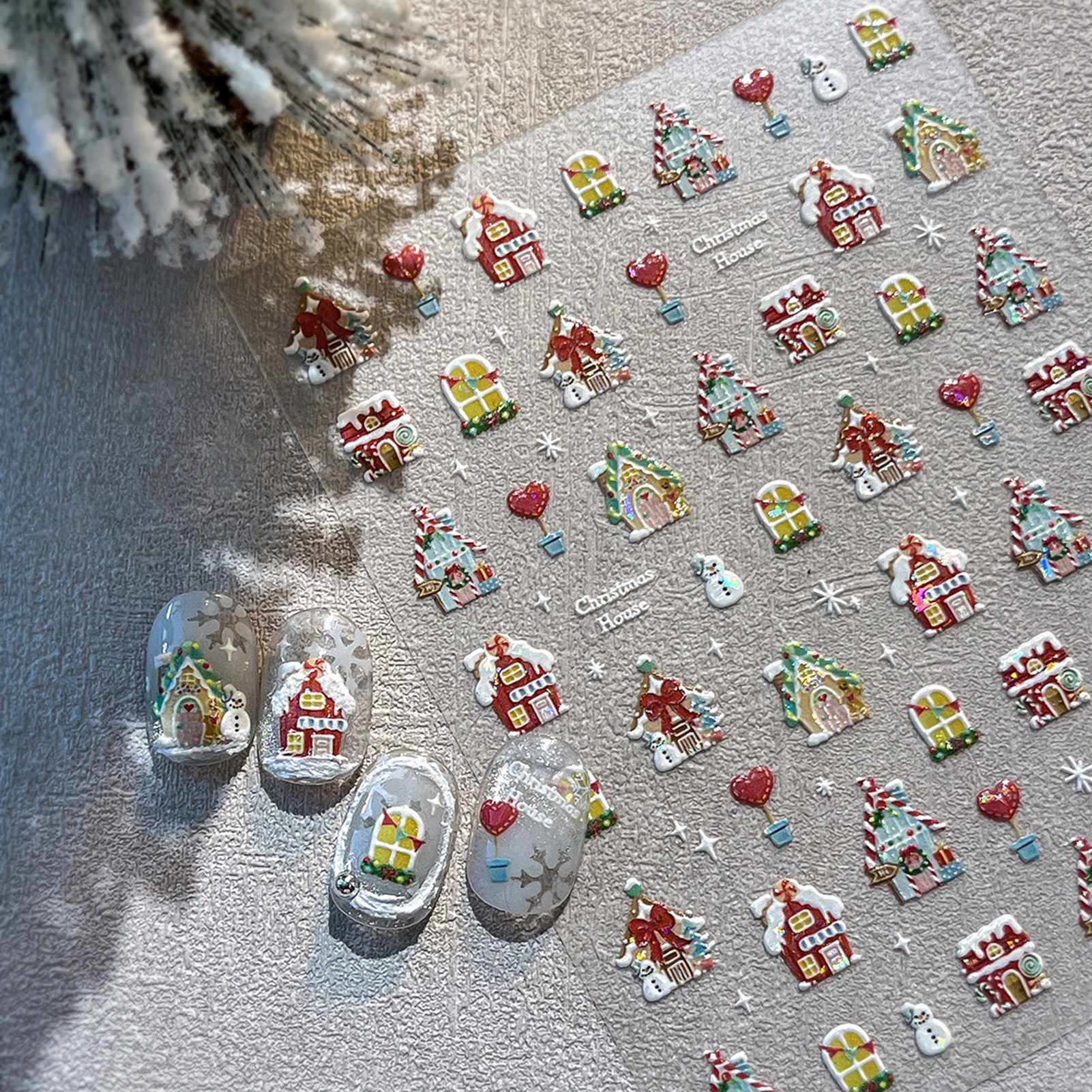Flash Christmas Element Nail S - Nail Art Xmas ulasan dan harga