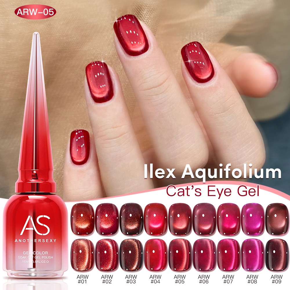 AS Tpo Free Wine Red Cat Magne - Nail Art Red Wine Cat Eye ulasan dan harga