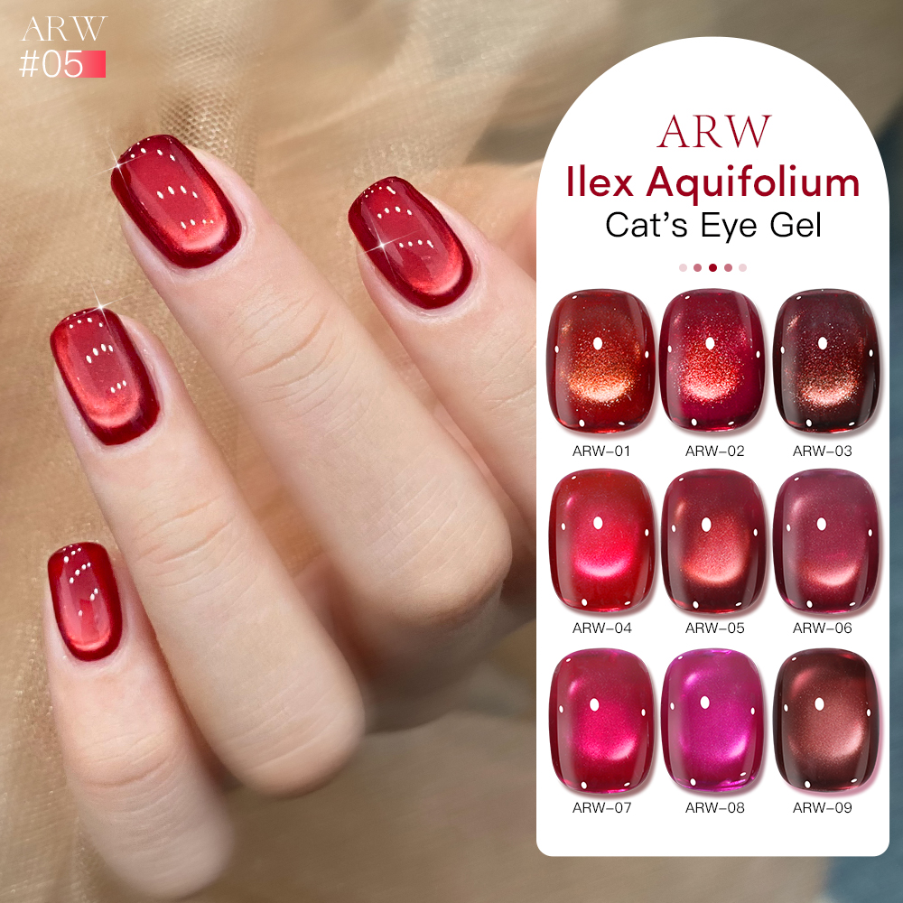 AS Tpo Free Wine Red Cat Magne - Nail Art Red Wine Cat Eye ulasan dan harga