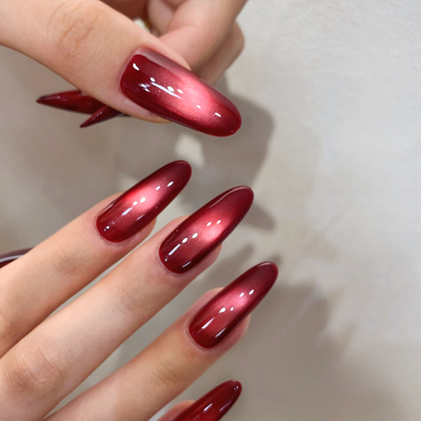 MIANEL 10ML Red Pomegranate Ca - Nail Art Red Wine Cat Eye ulasan dan harga