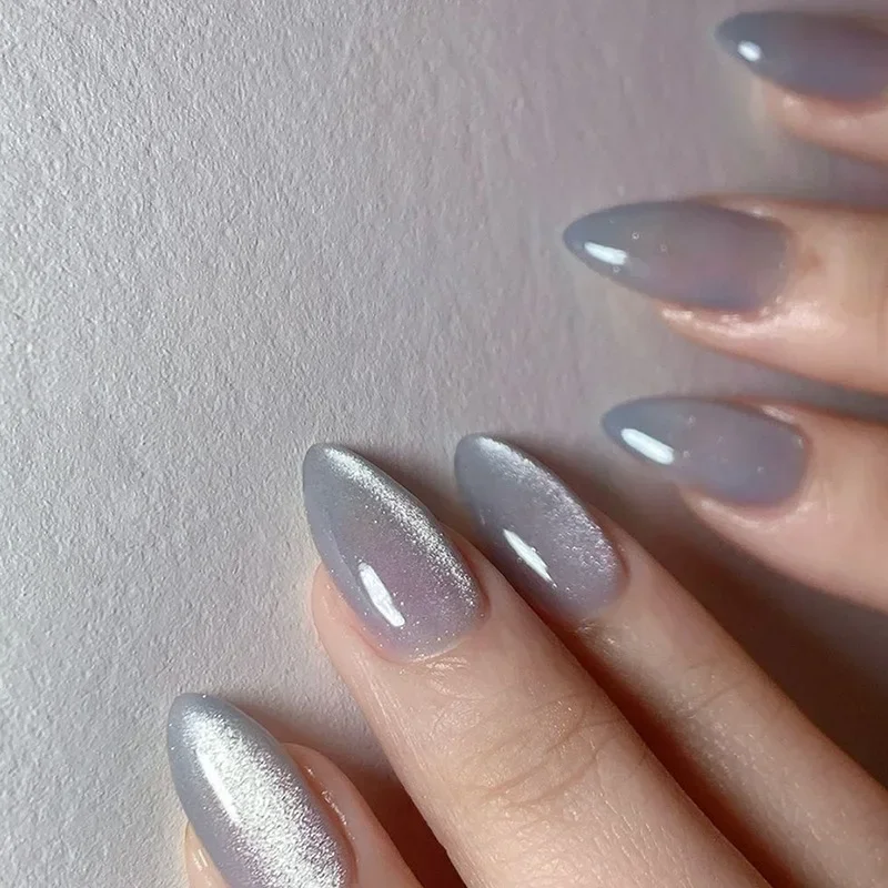 24Pcs Crystal Cat Eye False Na - Nail Art Full Cat Eye ulasan dan harga