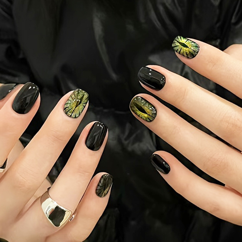 Short fake nails for women shi - Nail Art Full Cat Eye ulasan dan harga