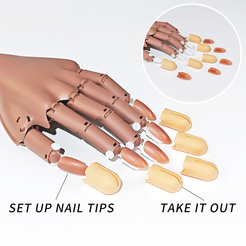 Nail Fake Practice Hand Movabl - Nail Art Vector ulasan dan harga