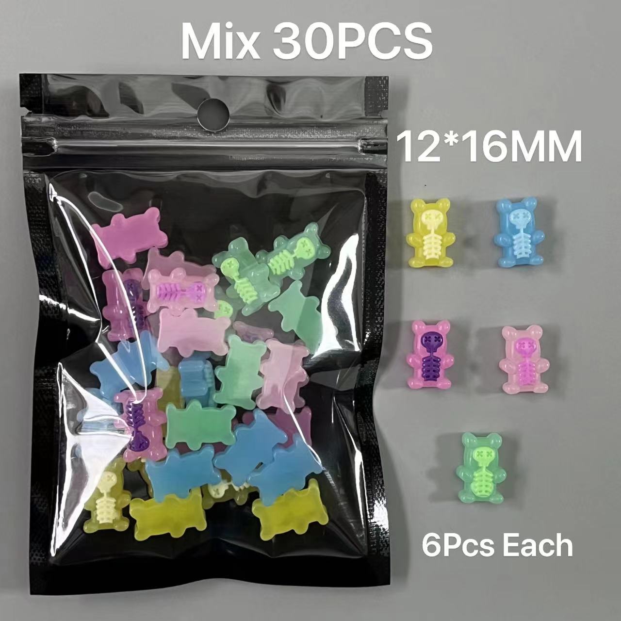 30Pcs Mix Cartoon Bear Bunny H - Nail Art Xxl ulasan dan harga
