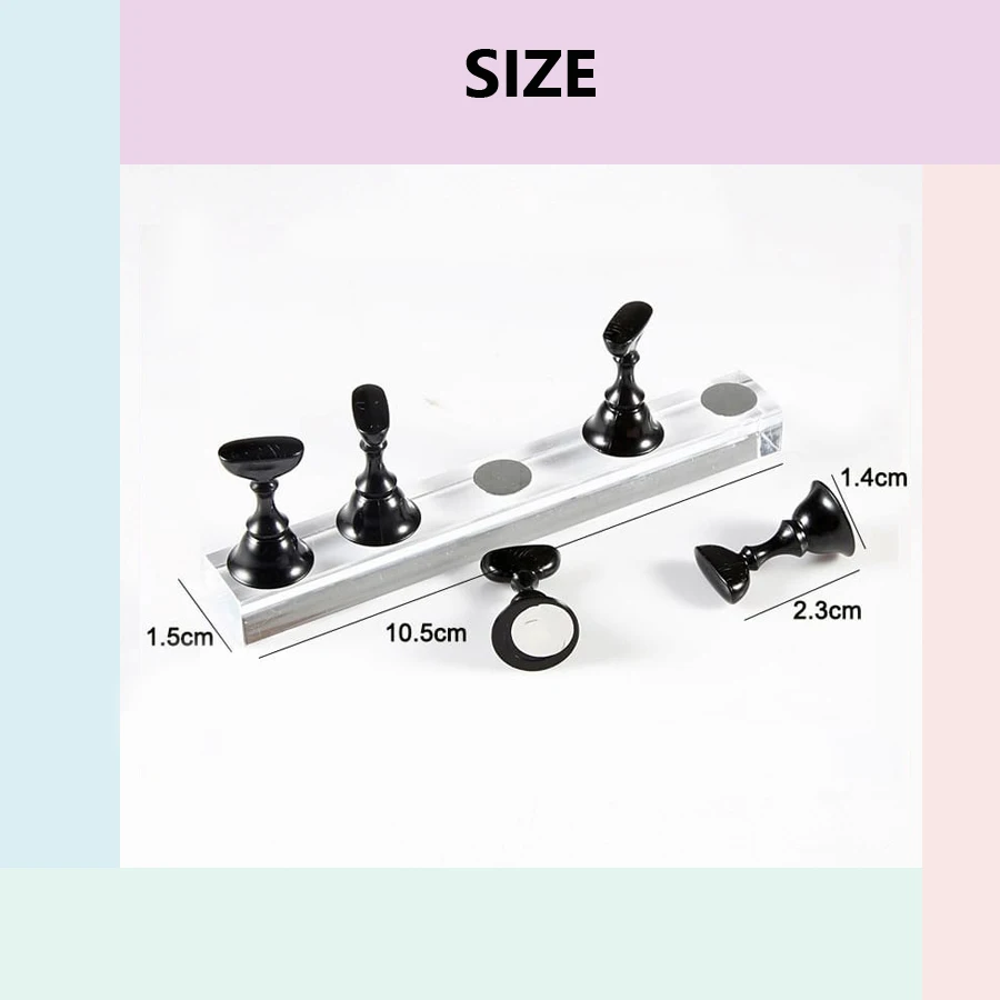5Pcs Nail Art Practice Display - Nail Art Vector ulasan dan harga