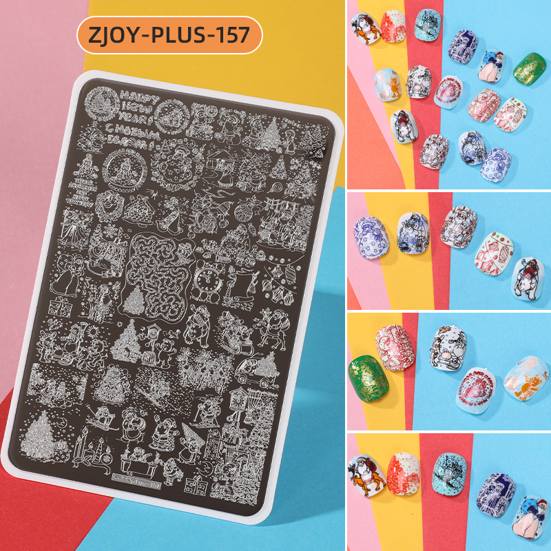 Christmas Nail Stamping Plate  - Nail Art Xmas ulasan dan harga