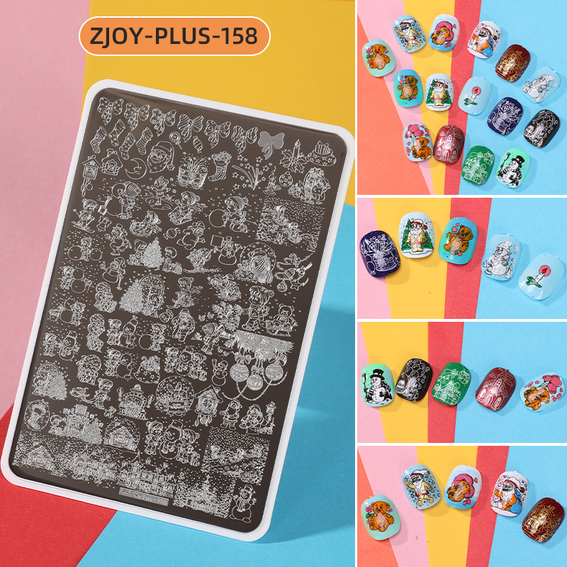Christmas Nail Stamping Plate  - Nail Art Xmas ulasan dan harga