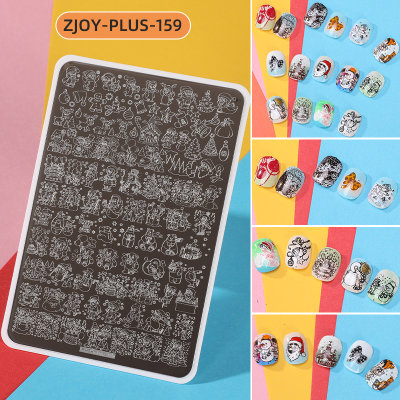 Christmas Nail Stamping Plate  - Nail Art Xmas ulasan dan harga