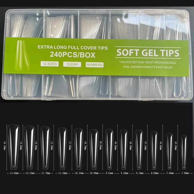 240 Pieces XXL Fake Nails Extr - Nail Art Xxl ulasan dan harga
