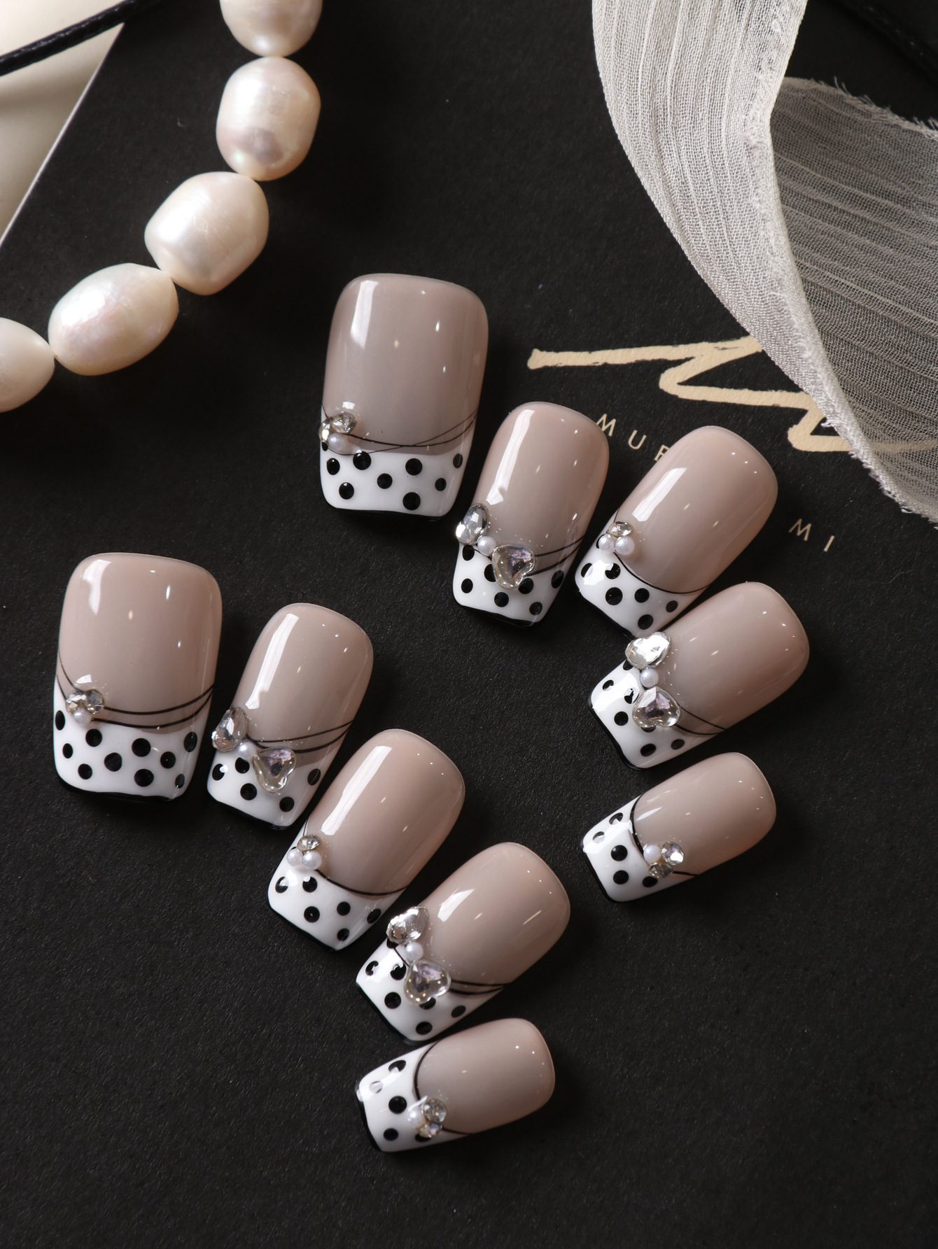 10Pcs Press on Nails Short Whi - Nail Adhesive Tab ulasan dan harga