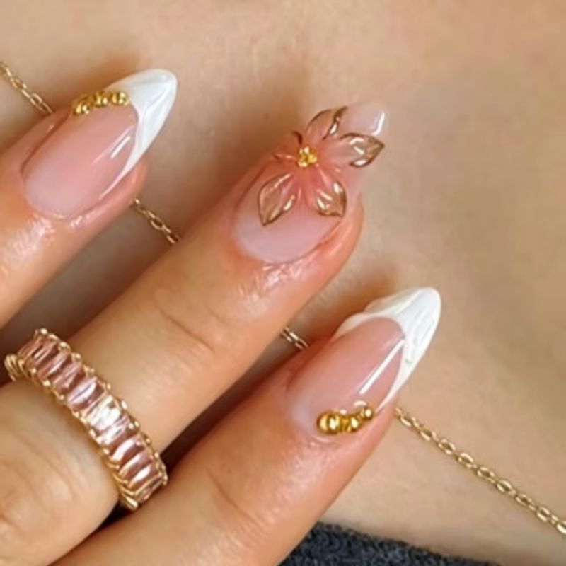 24Pcs Almond Press on Fake Nai - Nail Art Red Wine Cat Eye ulasan dan harga
